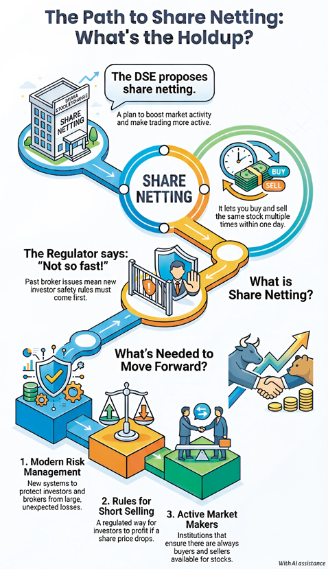 BSEC urges caution as DSE pushes for share netting